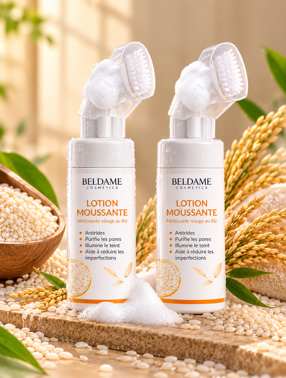 Lotion moussante nettoyante