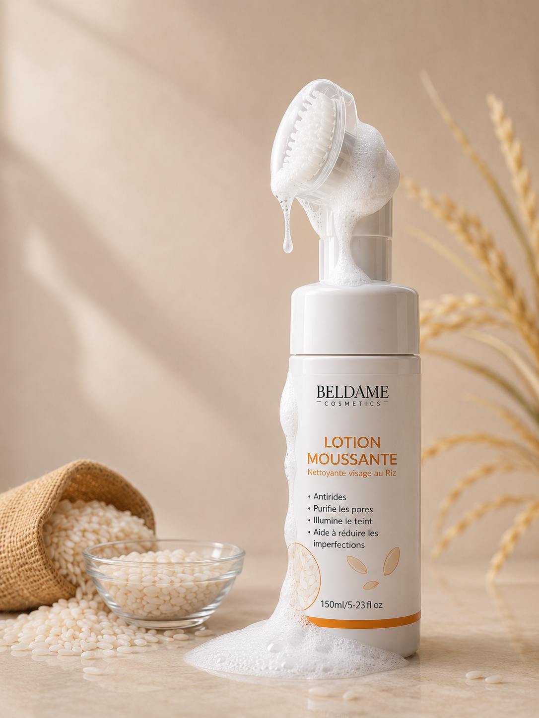 Lotion moussante nettoyante