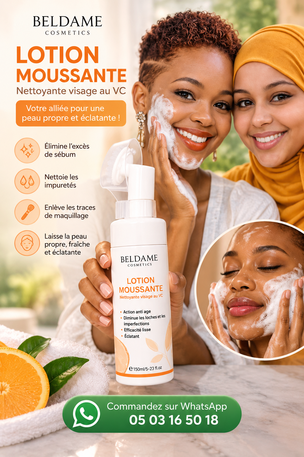 Nettoyant moussant pour le visage